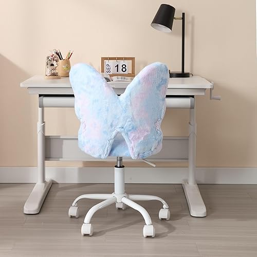 Miniatura 10 de Silla de escritorio con diseño de mariposa para niños, silla de estudio para niñas, estudiantes, silla de computadora, silla de oficina giratoria