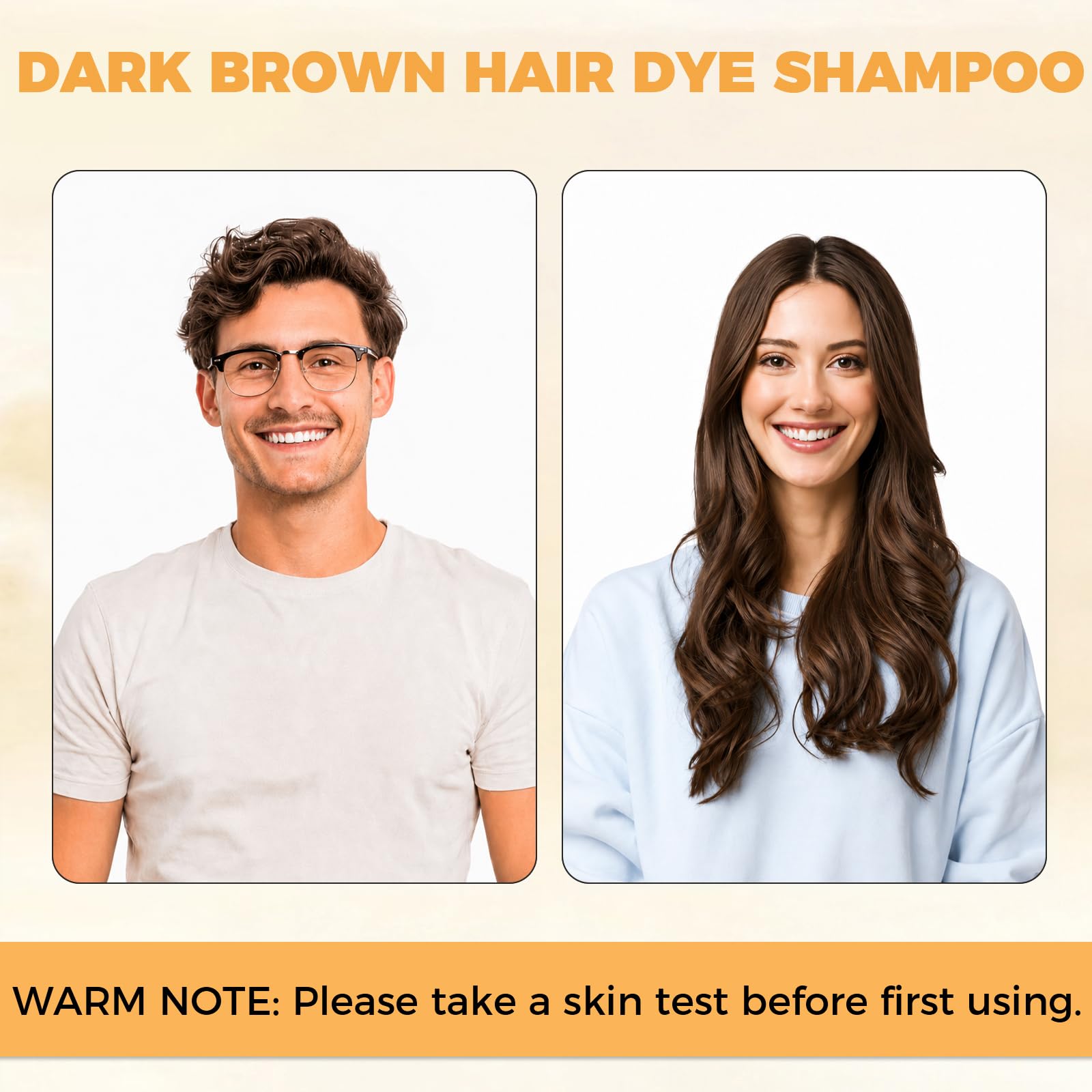 3-in-1 Hair Color Shampoo for Gray Hair Coverage with Herbal Ingredients, 16.9 Oz