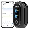 Vibeat Sleep Bluetooth Pulse Oximeter with Continuous Mode, Rechargeable Fingertip Oxygen Monitor with 8 10 Hours of Data Recording and Auto Data Sync, Professional APP