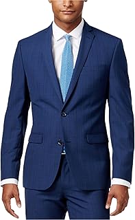 bar III Mens Plaid Two Button Blazer Jacket