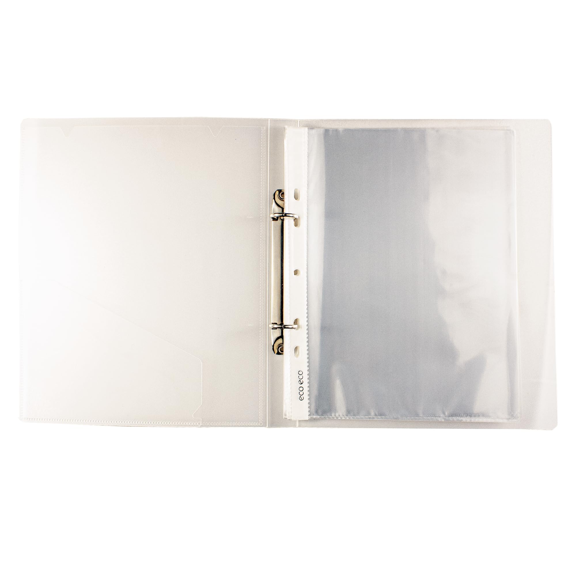 eco-eco Eco173x12 - Raccoglitore ad anelli formato A5, 65% riciclato, con 12 tasche multiforate, confezione da 12
