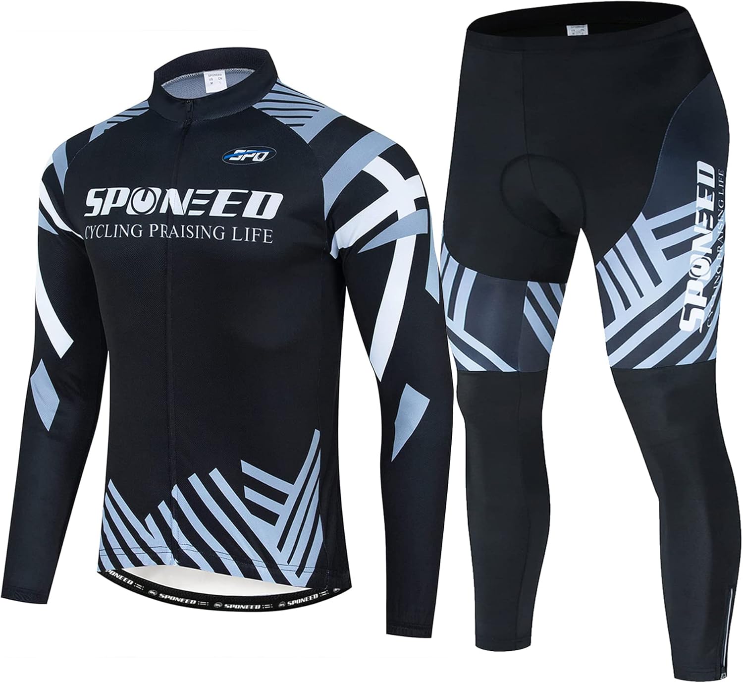Men's Cycling Cothing Sets Long Sleeved Bicycle Jersey and Pants Kits Road Bike Cyclist Wear
