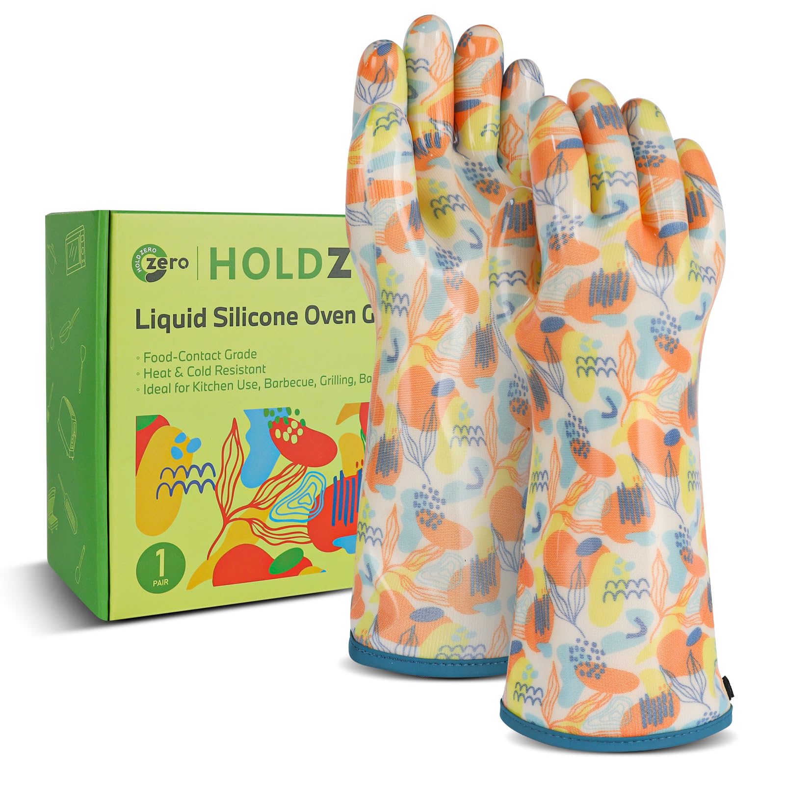 Guantes de silicona líquida de grado alimenticio, resistentes al calor, impermeables, transpirables, para hornear, cocinar, asar, graffiti, impresión artística grande