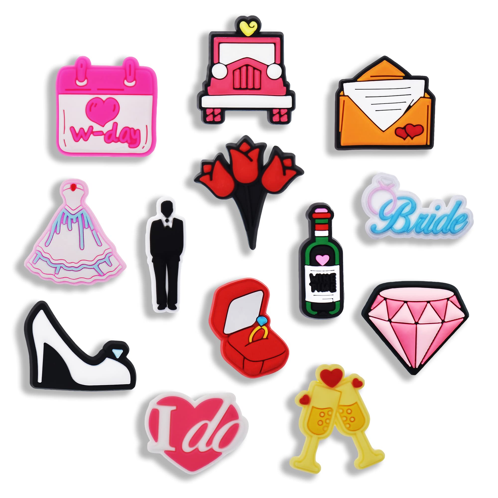 CustomCharmsWedding Charms Bride 13PCS Ring Shoes Charm