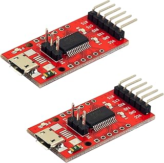whiteeeen 2pcs FT232RL Micro USB to TTL Serial Converter Adapter Module 5V 3.3V Breakout Board
