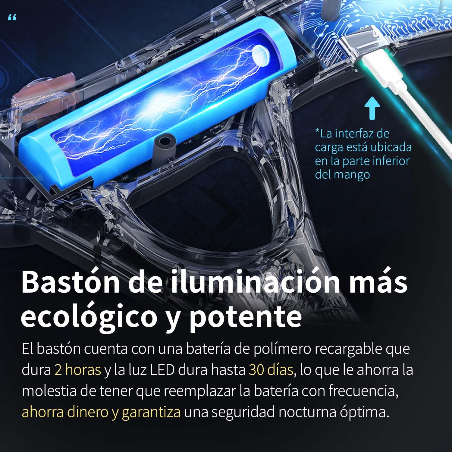 Bastón multifunción para hombre y mujer con alarma y función de iluminación LED, equipado con 3 tipos de zócalos diferentes, bastones de alta calidad para personas mayores
