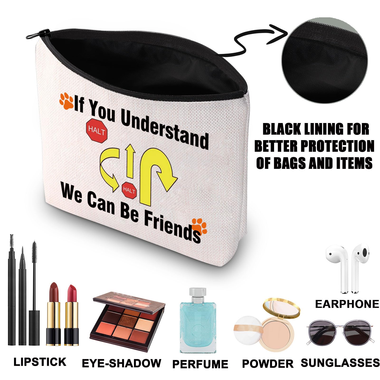 Rally Obedience Makeup Bag Dog Rally Gift Rally Sign Zipper Pouch Dog Sports Gift Dog Training Gift (You Understand UK) - Image 3