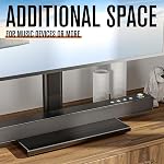 Universal Swivel TV Stand - Table Top TV Stand for 27-60 inch LCD LED TVs - Height Adjustable TV Base Stand with Tempered Glass Base & Wire Management, VESA 400x400mm HT06B-002