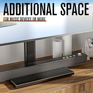 Universal Swivel TV Stand - Table Top TV Stand for 27-60 inch LCD LED TVs - Height Adjustable TV Base Stand with Tempered Glass Base & Wire Management, VESA 400x400mm HT06B-002