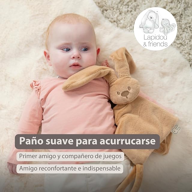 Foto 2 de 7 de Nattou Lapidou Doudou 27 x 27 cm - Doudou Conejo para Bebés - Bebé Recién Nacido - Doudou Bebé