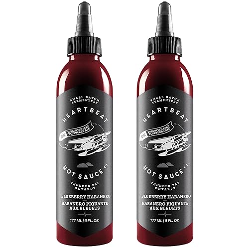 Miniatura 1 de Heartbeat - Salsa picante de arándanos, habanero de arándanos, 6 onzas, paquete de 2 unidades, lote pequeño y hecho a mano con arándanos reales,