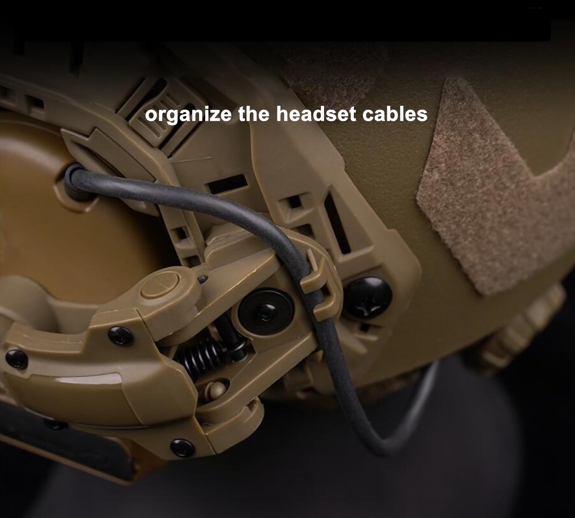 Tactical Headset Adapter Sospensione Cuffie Staffa Rotabile Casco Da Caccia Guida Base Auricolare per le rotaie del casco
