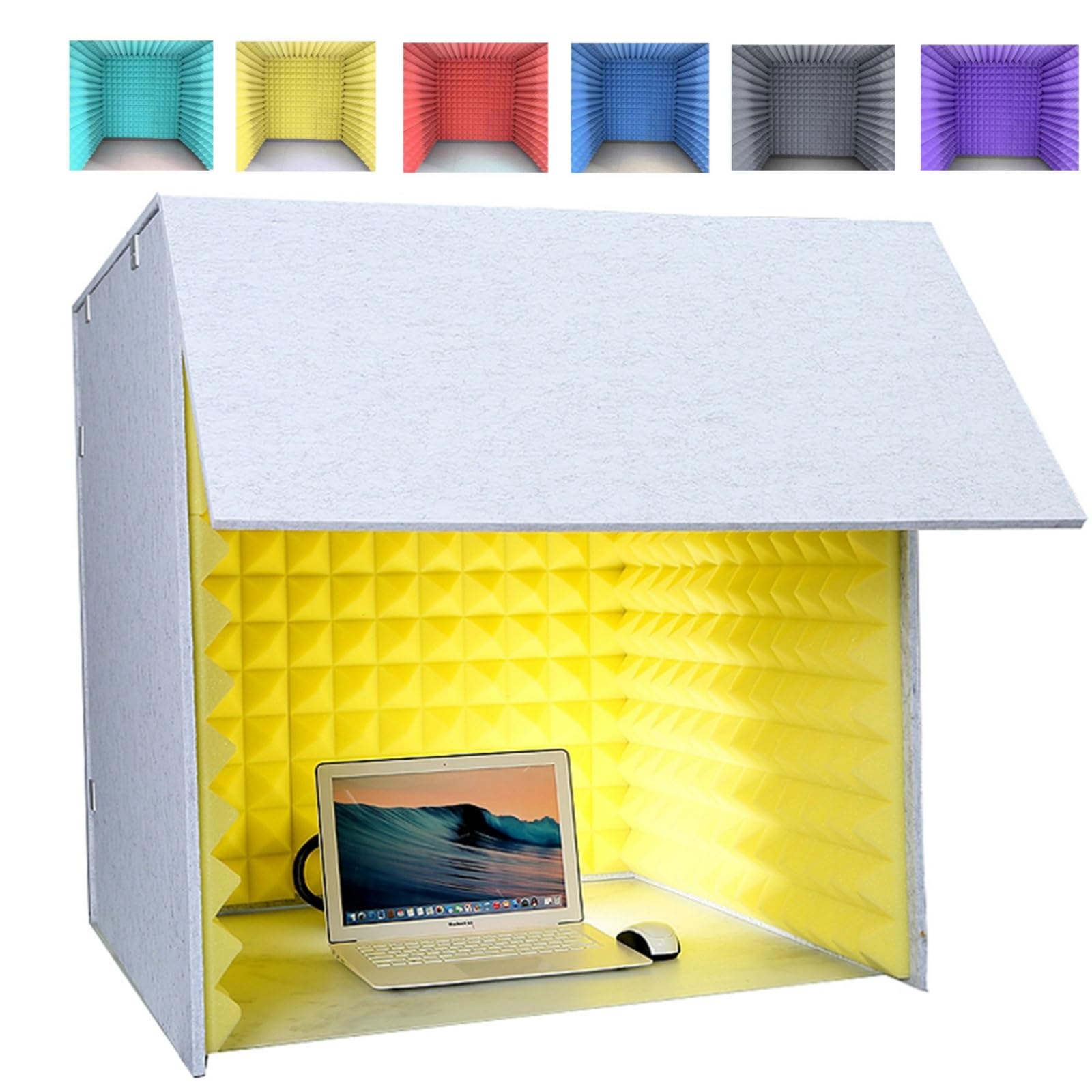 Cabina vocale portatile, copertura insonorizzata per microfono e registrazione vocale, schiuma da studio per cantare, giocare, streaming live e chat vocale, design fonoassorbente