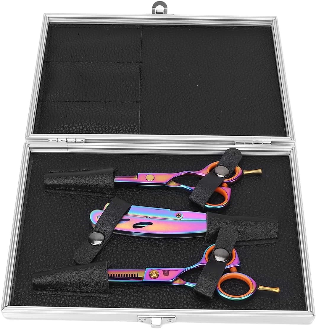Professional Hair Cutting Scissors Set, Stainless Steel Hairdressing Tools with Ergonomic Handles, Complete Styling Kit with Storage Bag for Salons, Barber Shops or Home Use