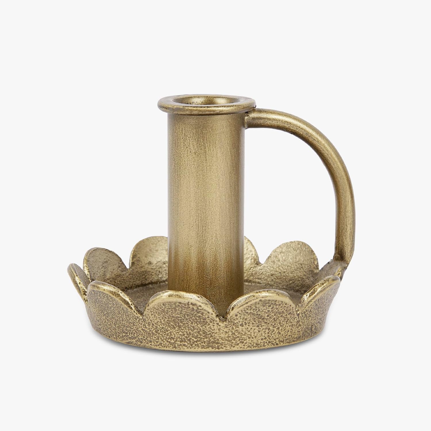 Luminara Brass Flower Sharped LED Taper Holder for Luminara Flameless Moving Flame LED Taper (3.14" x 2.75")