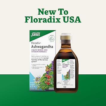 Floradix by Salus Magnesium (16.9 oz) & Ashwagandha Liquid (8.5 oz) Bundle - Magnesium for Bone Support, Digestive Health & More* - Ashwagandha, Vitamin C, Vitamin B12 & More for Stress Support*