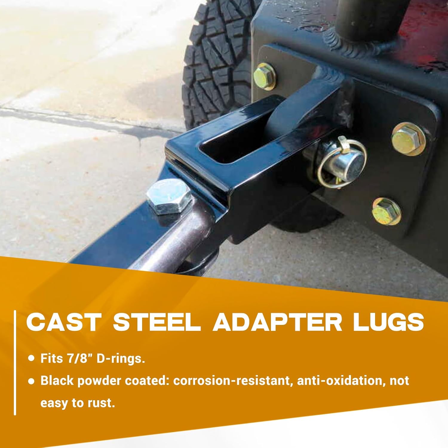 BX88357 7/8" Pins Tow Bar & Off Road Bumper Adapter Kit Compatible With Blue Ox Avail BX7420, Ascent BX4370, Alpha BX7365, Aventa BX7445, Alladin BX4325, Allure BX7460P BX88296, BX88303, BX88304
