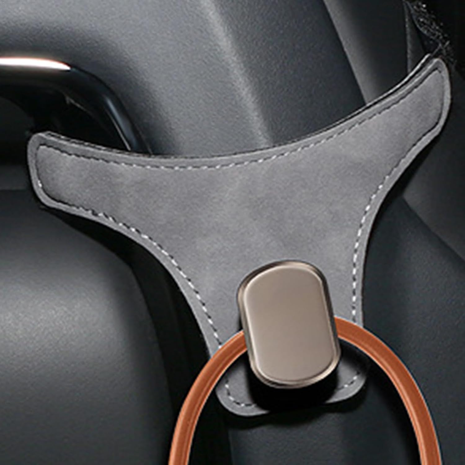 Auto Seat Hook Multi-functional Vehicle Storage Tool PU Leather image 3