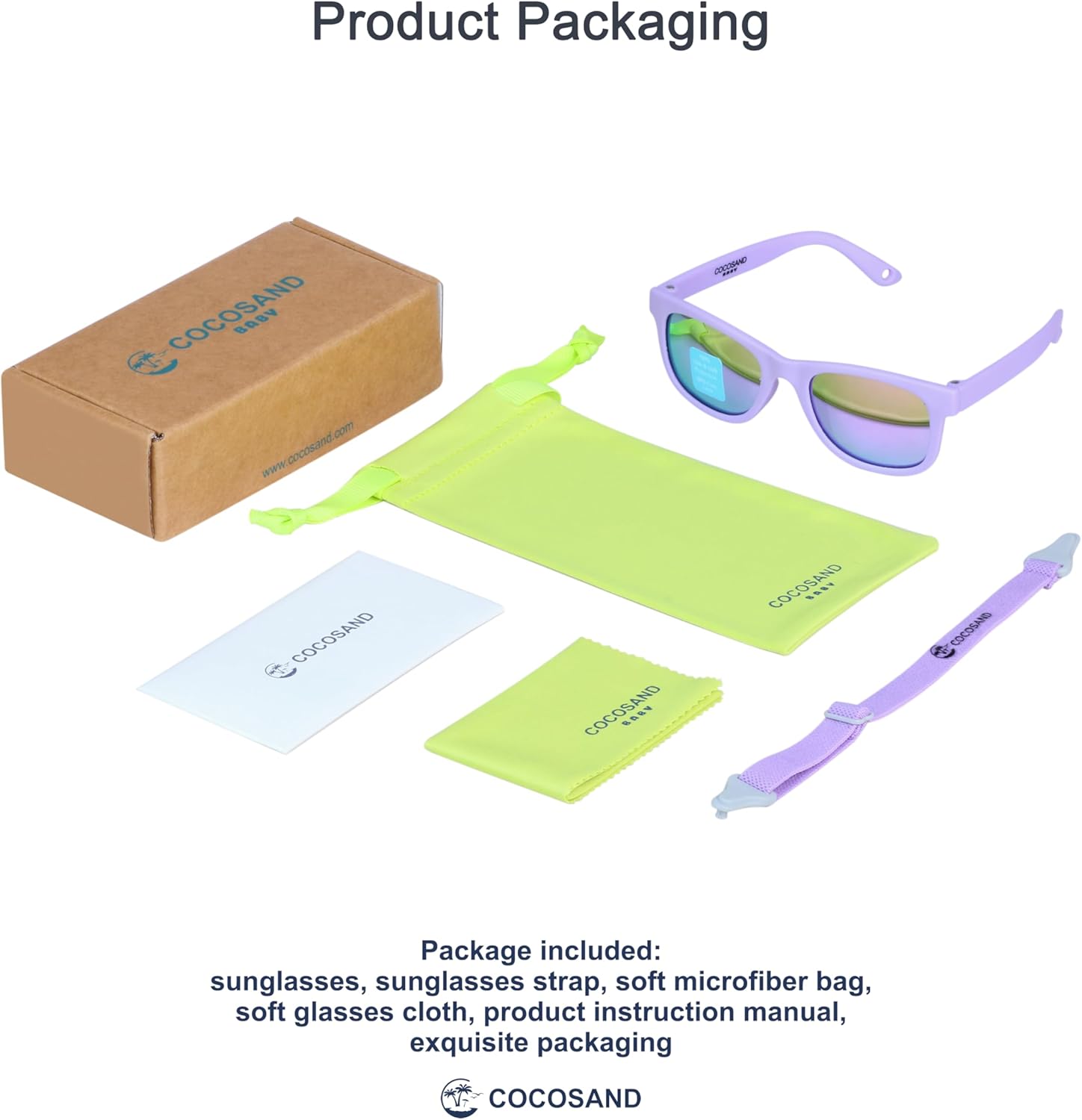 COCOSAND Flexible Baby Sunglasses with Strap Polarized UV Protection for Toddler Infant Newborn Boy Girl Age 0-24 Months - Image 2