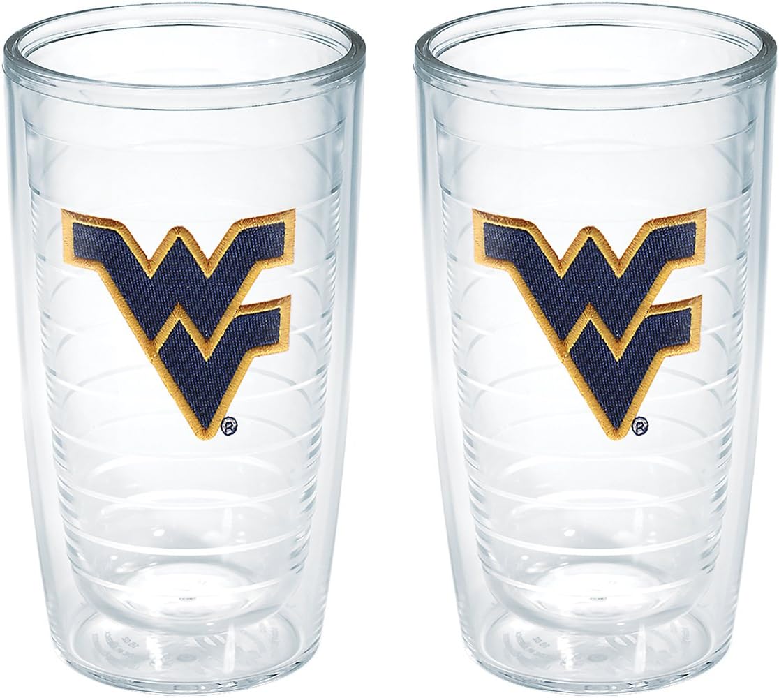 Tervis West Virginia University Emblem Tumbler (Set of 2), 16 oz, Clear -