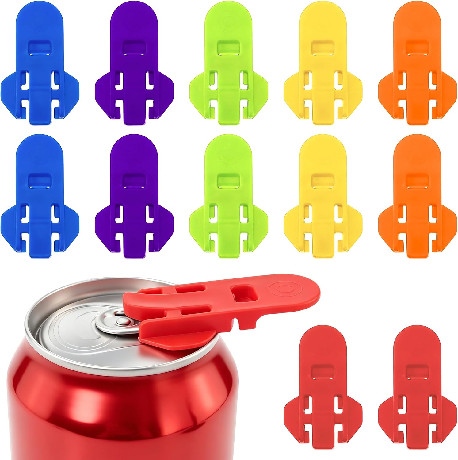 BlingKingdom 12 PCS Manual Easy Can Openers, Colorful Drink Can Opener