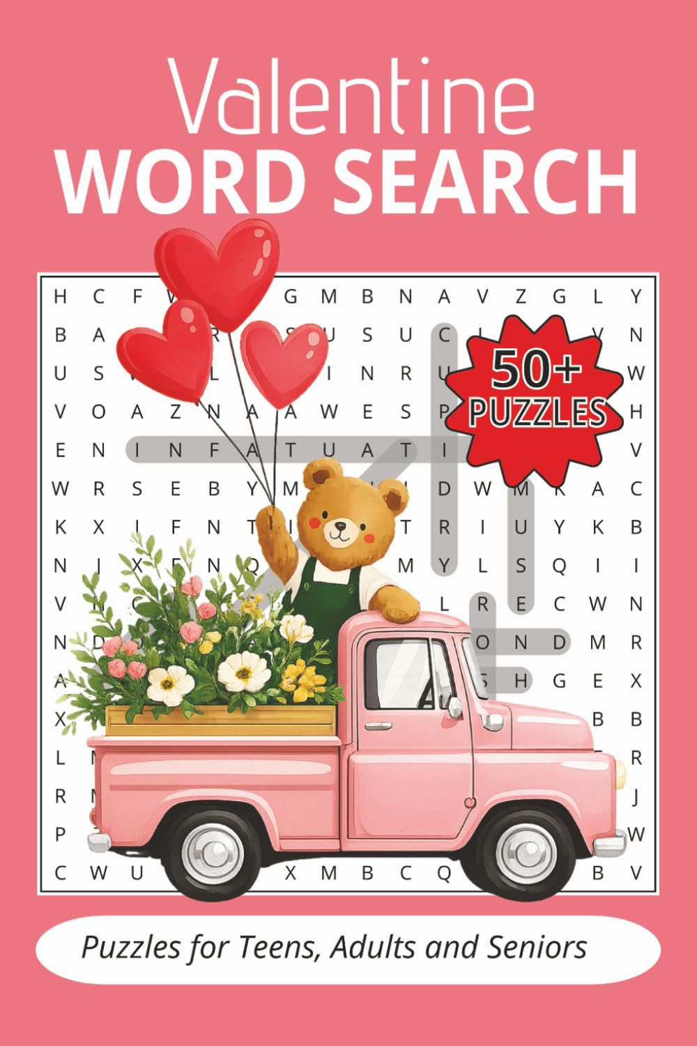 valentine word search puzzle book: word searches with easy to read print about valentine, valentines day, romance and more|6*9 inches 110 pages|50+ puzzles...Gift for vacation, holidays and free times