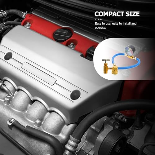 Miniatura 9 de BESPORTBLE Manguera de carga de aire acondicionado con medidor para automóvil, rosca de 12 para Estados Unidos y Europa