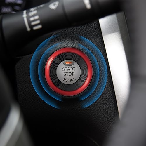 Miniatura 6 de TOMALL Anillo de arranque del motor compatible con Nissan Altima 2013, 2014, 2015, 2016, 2017, 2018, cubierta de botón de encendido para interior