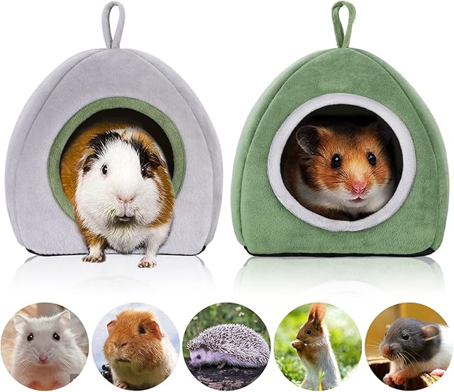 Guinea Pig Bed, Guinea Pig House For Guinea Pigs, Syrian Hamsters, Chinchillas, Ferrets, Rabbits And Other Small Animals Weighing Less Than 1.4 kgGRAY