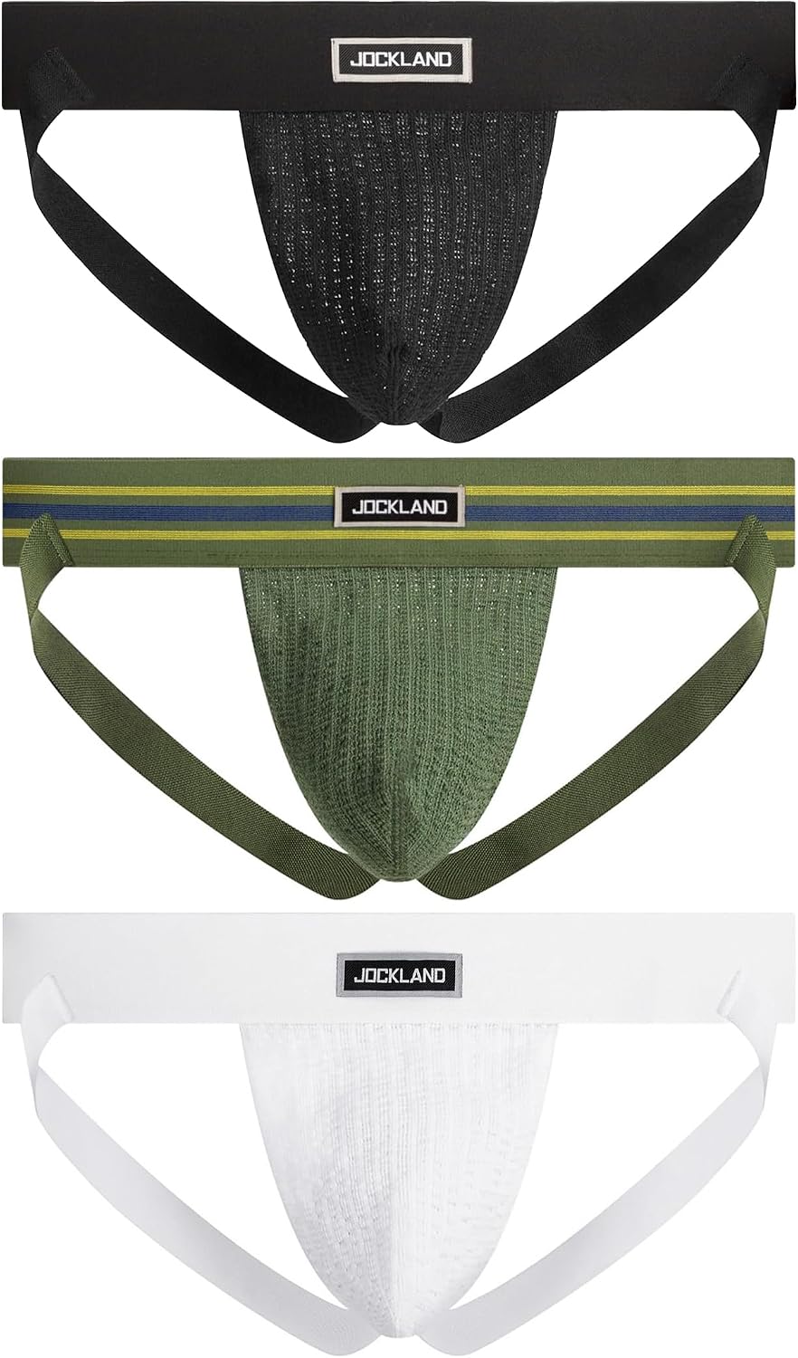Jock Straps for Men, 3" Wide Band Athletic Supporter Underwear