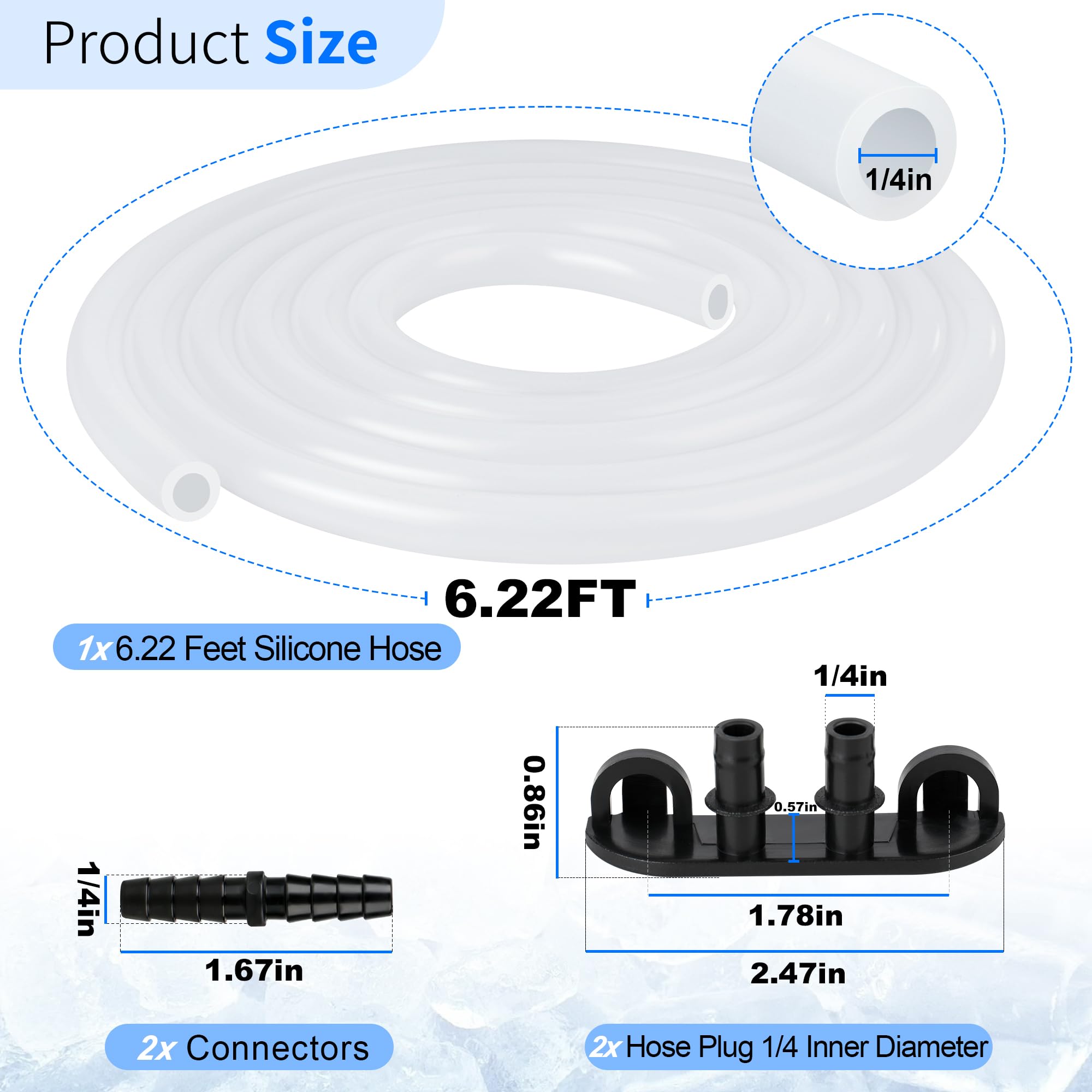 GE Opal Ice Maker Drain Hose - Replacement Part -3 GE Opal Ice Maker Drain Hose - Replacement Part -3