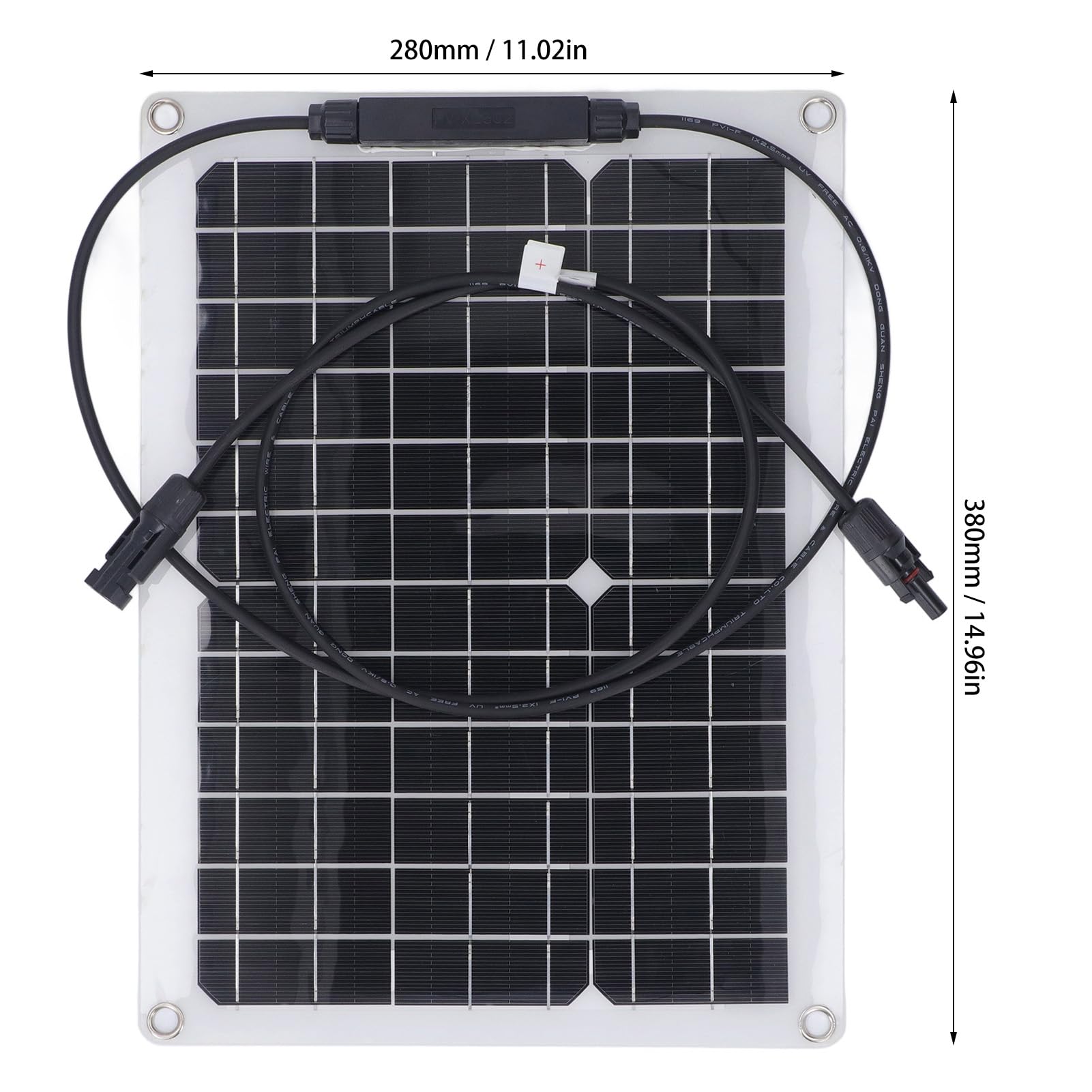 18V 15W Kit Flexible de Panel Solar Pequeño para Carga de Baterías, RV, Cámara de Seguridad, Cuadrícula Fuera, Solución Eficiente de Energía Solar