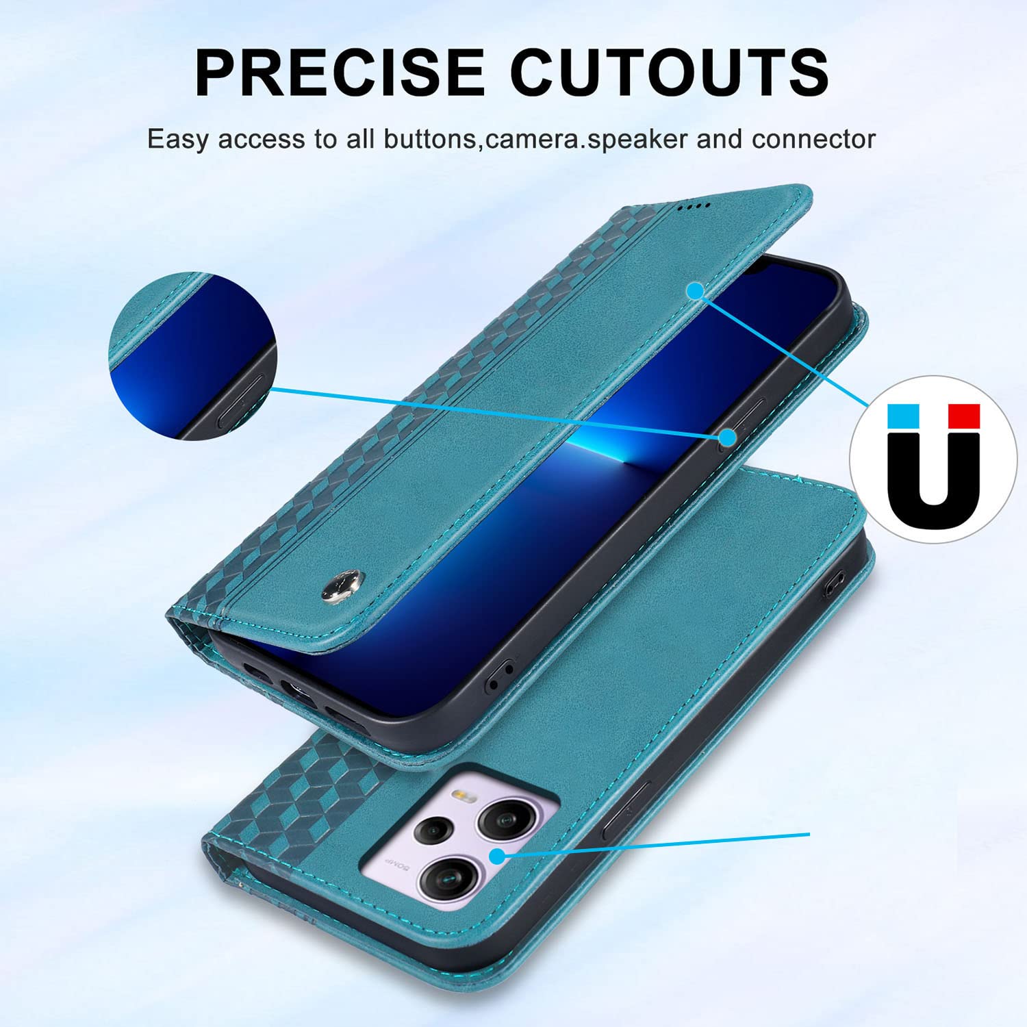 Custodia Portafoglio Xiaomi Redmi Note 12 Pro: Pelle PU Con Slot Carte E Supporto - 2