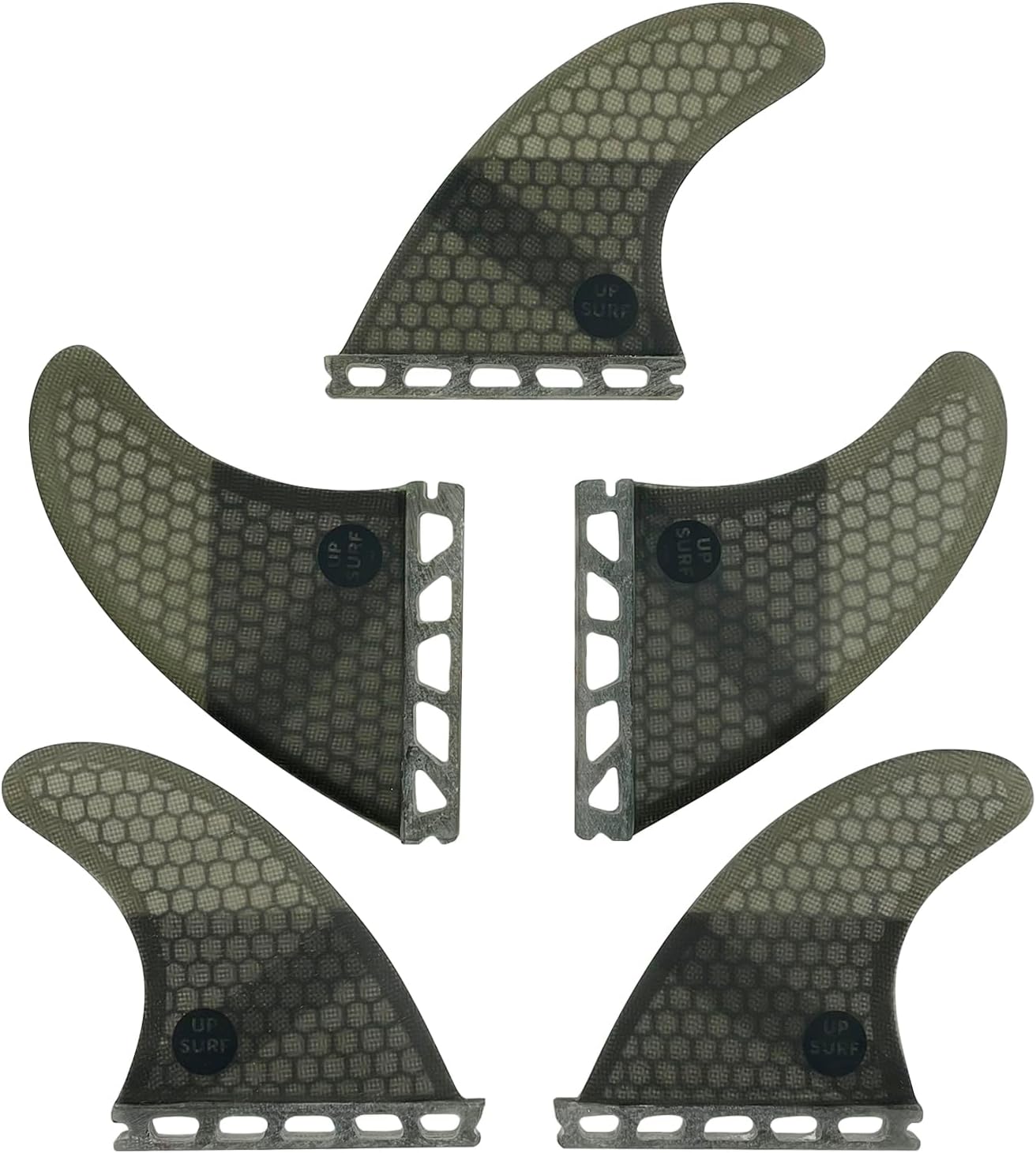 UP SURF Surfboard fins k2.1 5fins Single tab Surfing fins Honeycomb Choose Color