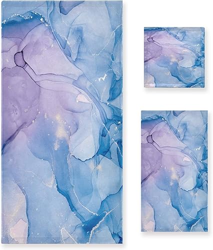 Vista 15 de ALAZA Juego de toallas de baño, toallas de fuego de agua de béisbol, 3 piezas, 1 toalla de baño, 1 toalla de baño, 1 toalla de mano, juego de 3