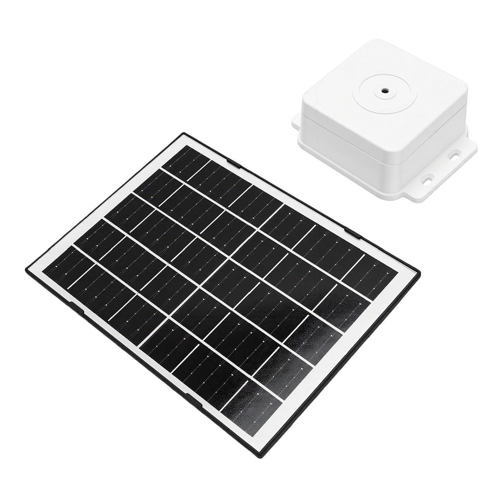 Zunate Przenośna ładowarka Słoneczna 5 V Typu C 4 W + Stojak 360° (WHITE) | Panel Słoneczny 15000 MAh Wbudowany Akumulator Regulowany Stojak 360° do Oświetlenia Zewnętrznego Kamery Bezpieczeństwa