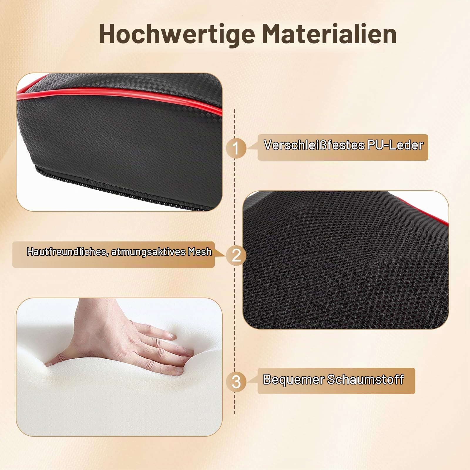 Rückenmassagegerät mit 16 Shiatsu-Massageköpfen & Wärme, Massagegerät, Nackenmassagegerät, Massagekissen für Schulter, Rücken, Beine, Geschenke für Männer Frauen