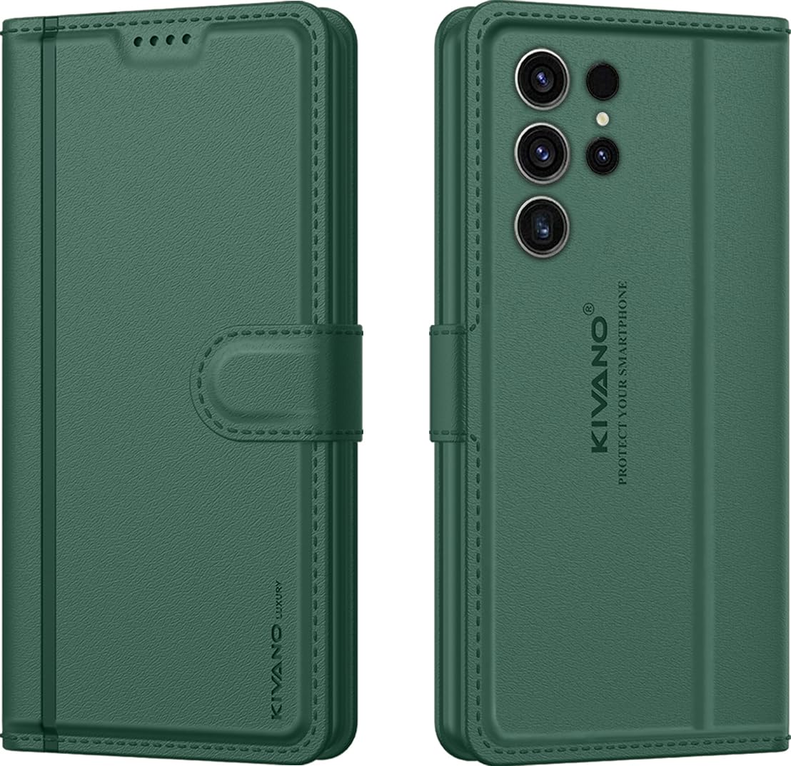 KIVANO LUXE® Compatible with Samsung Galaxy S23 Ultra 5G Artisanal Leather Wallet Case with Card Holder for Men Women, Magnetic Flip Folio Cover with Stand RFID Blocking Cell Phone Case (B0CQRNZS7P) Amazon Price History, Amazon Price Tracker