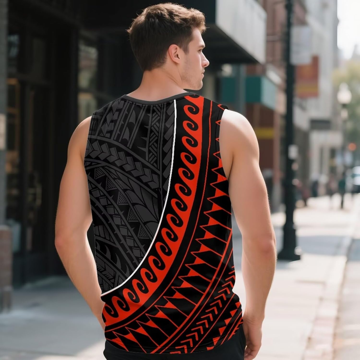 Sleeveless Mens Graphic Shirts, V Neck Cut Off Tank Tops for Athletic Muscle Beach Gym Running Basketball Summer - Image 3