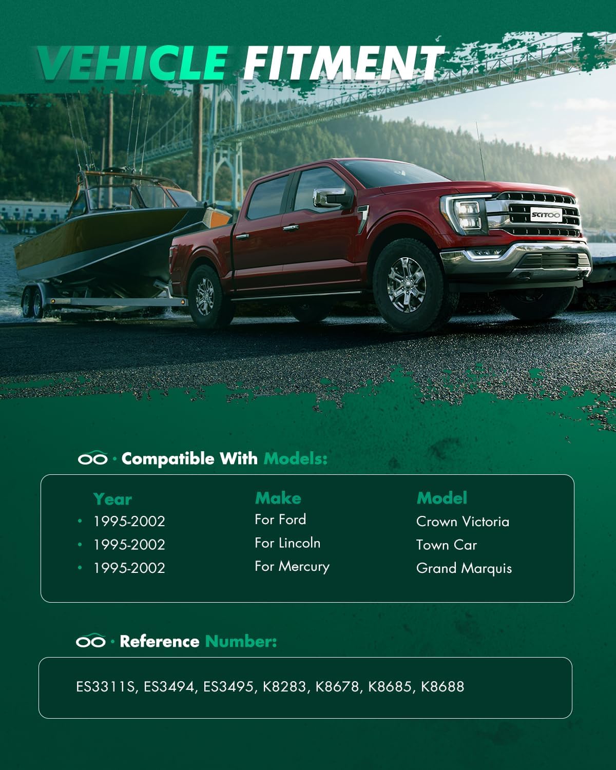 SCITOO 12pcs Suspension Kit Front Upper Lower Ball Joints Inner Outer Tie Rod End and Pitman Idler Arms Kit fit 1995-2002 Crown Victoria Town Car Grand Marquis