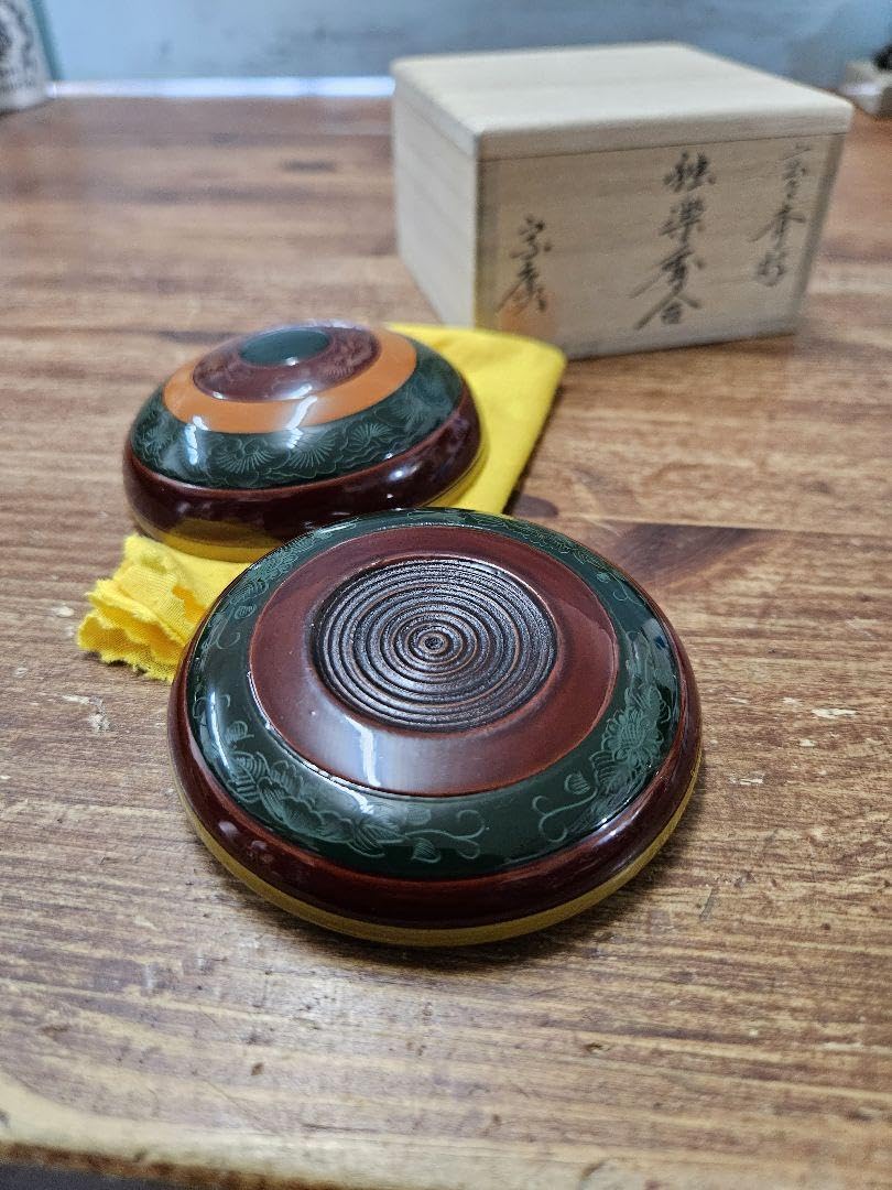b821 【新品・未使用】香合 玄々斎好 独楽 道場宗廣 木箱 茶道具 b821 【新品・未使用】香合 玄々斎好 独楽 道場宗廣 木箱 茶道具
