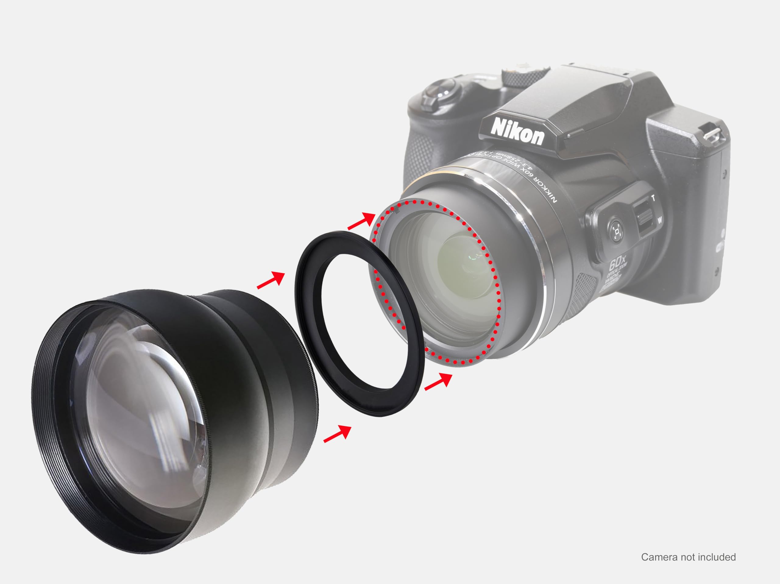 Amazon.com : Tele Conversion Lens (Black) Compatible with Nikon