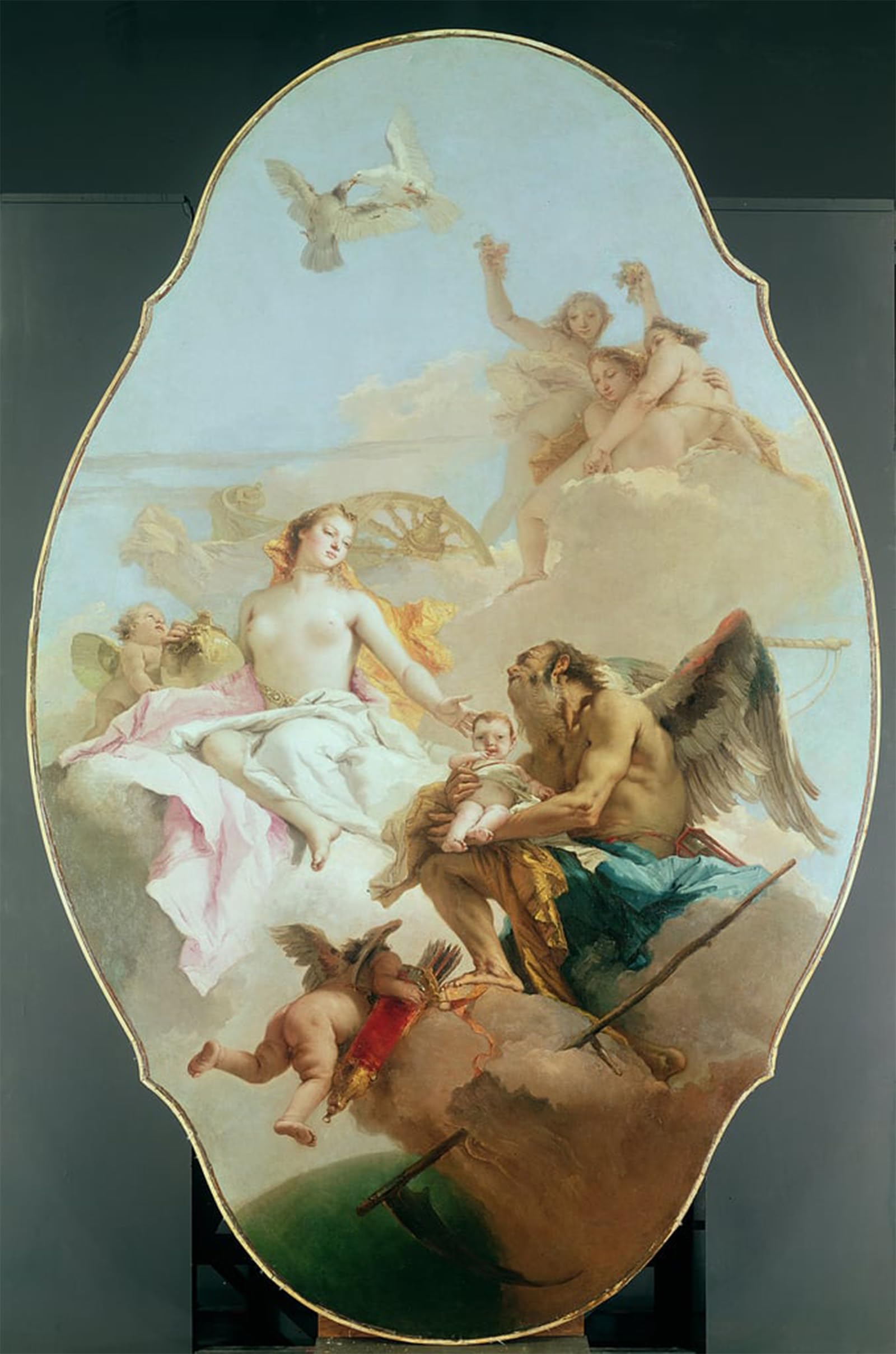 Posteriik No Frame Famous Print Pop Art Wall Art Graffiti An Allegory With Venus And Time By Battista Tiepolo Art Prints For Home Decor 60X90cm