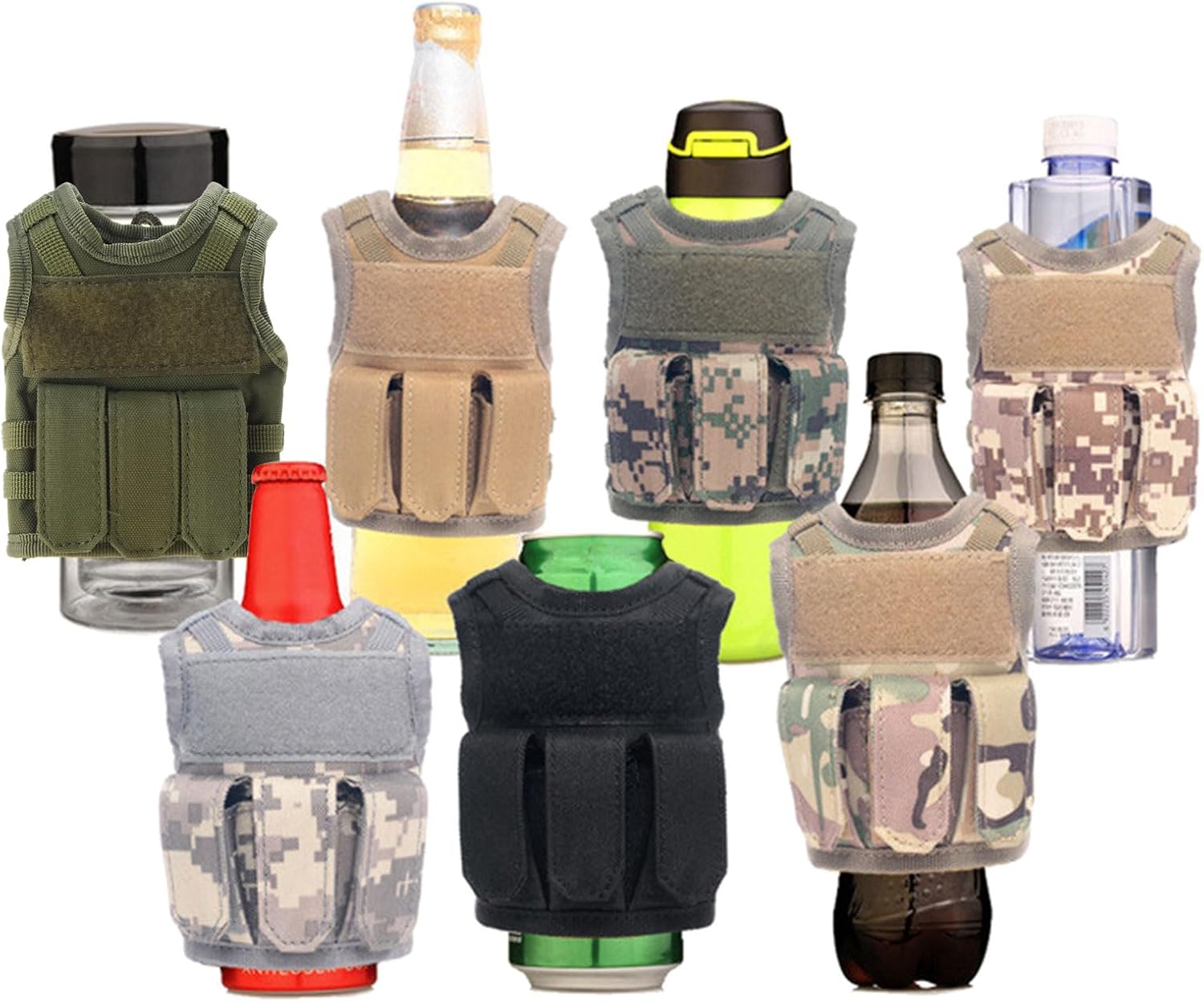 ljhnba Beer Bottle Vest Jackets Adjustable Drink Bottle Vests Holder Beverages Coolers Bottles Decoration Small Jackets