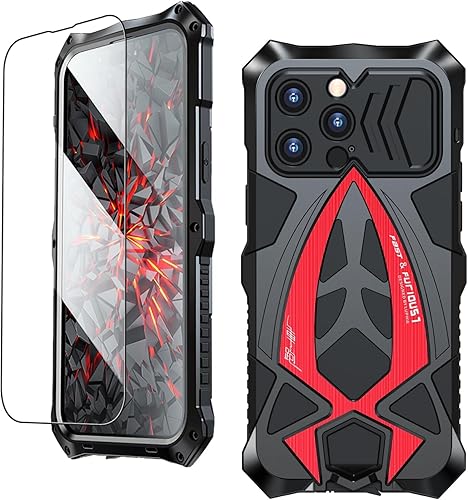 KumWum Armor - Funda de teléfono para iPhone 15 Pro, de grado militar, probada contra caídas 360, protección completa, resistente, híbrida, de