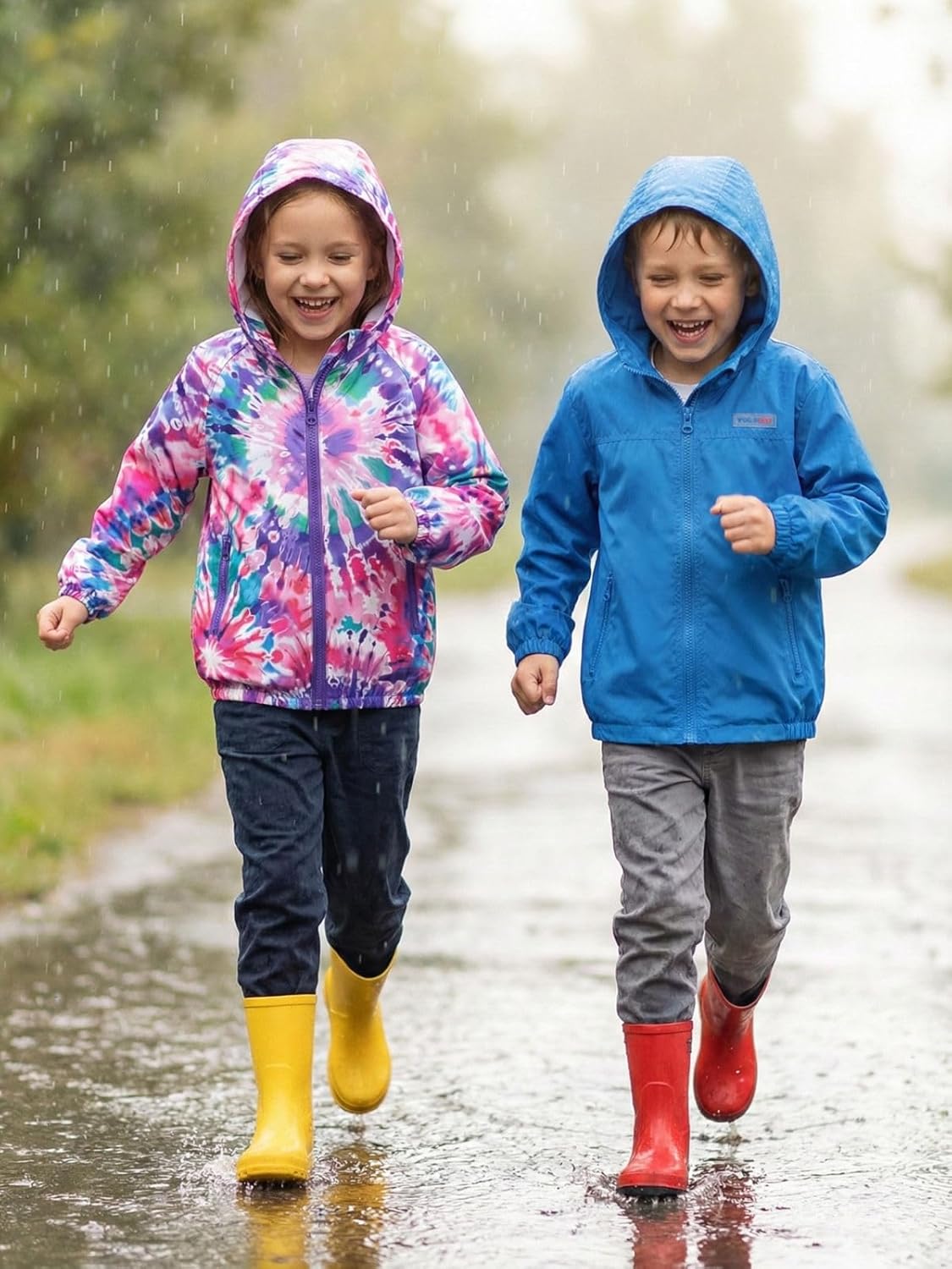 WELAKEN lightweight Jacket for Girls Kids & Toddler II Girls' Print Water-resistant Jacket - Image 2