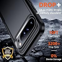 Vista 5 de Funda diseñada para Google Pixel 9 Pro XL, [protección contra caídas de grado militar de 10 pies] Funda resistente a prueba de golpes para Google