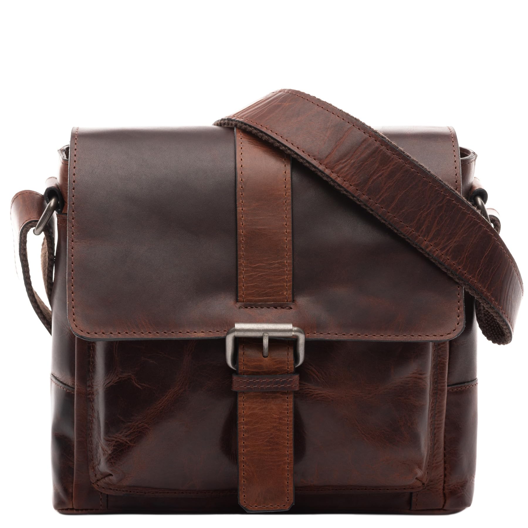 SID & VAIN® borsello a tracolla vera pelle vintage GRAHAM Borsa messenger borsa a spalla uomo donna marrone prodotto artigianale