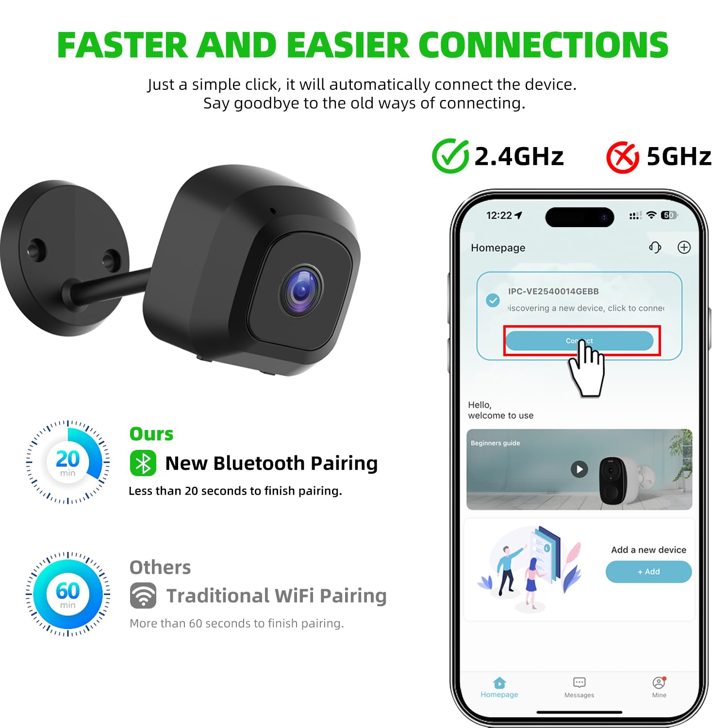 Magnetic Mount Mi Camera Connect To Mobile Mini Camera Wireless