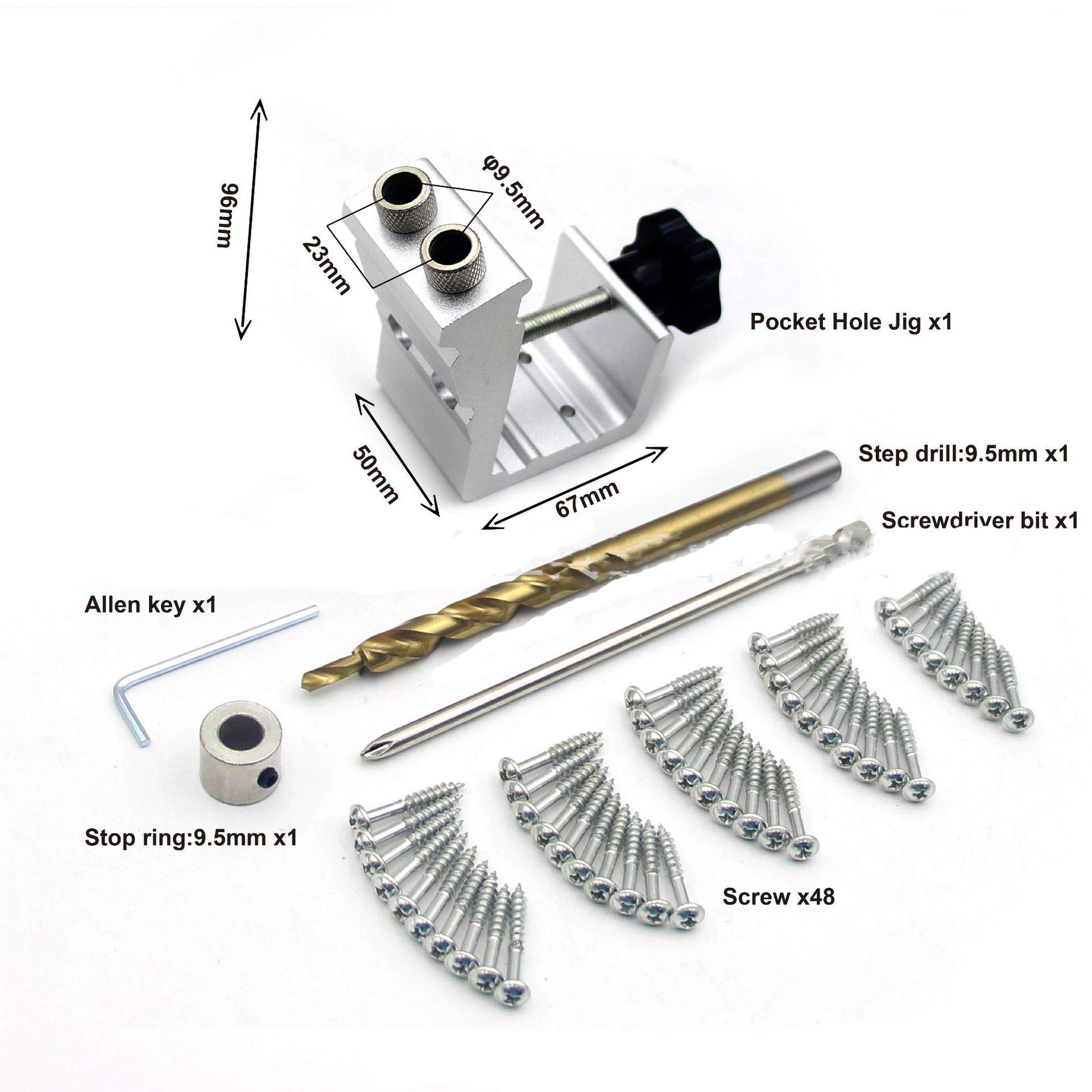 Kit de herramientas de carpintería para agujeros de bolsillo, herramientas de carpintería, herramienta de ángulo de articulación, localizador de carpintería, taladro de tornillo